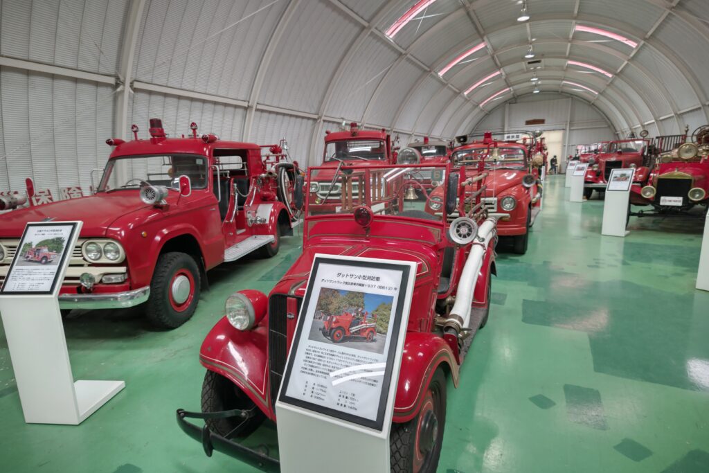 貴重な消防自動車が展示された「消防自動車博物館」＝筑西市