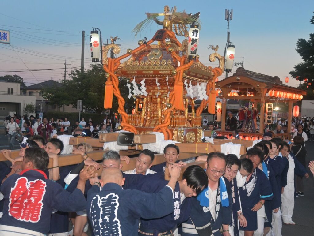 2023年の「ふるさとまつり連合渡御」＝2023年7月29日、下妻市鬼怒