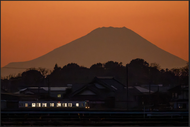 中井さんの作品より。関東鉄道常総線