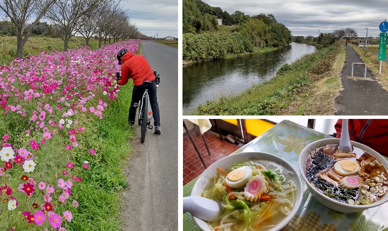 田園、川、花のある風景。そしてご当地ラーメンも