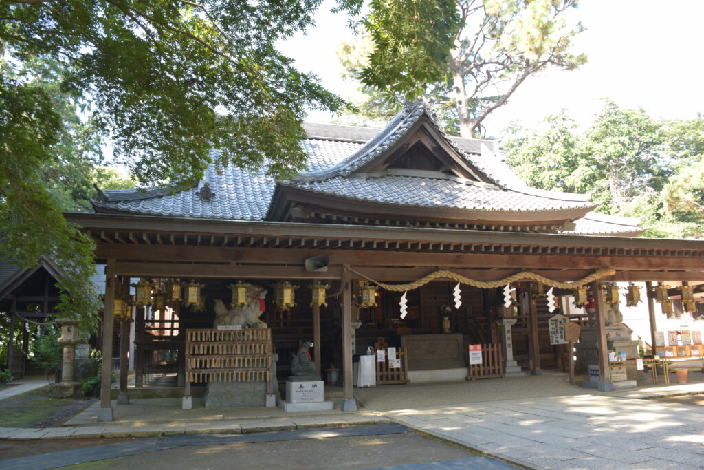 大宝八幡宮の拝殿＝下妻市大宝（資料写真）