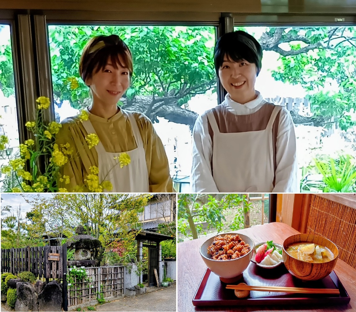 発酵カフェ「暮らしと四季」を経営する寺田真紀さん（右）と友人の細谷祐子さん
