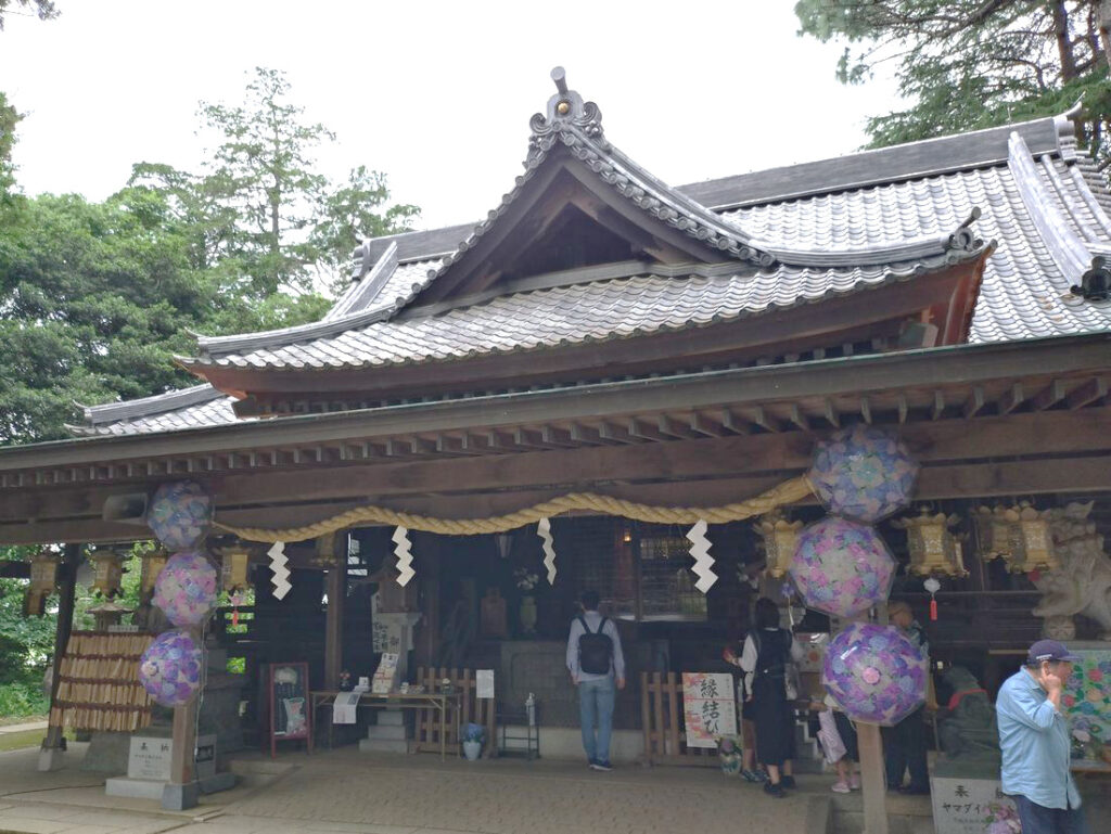 大宝八幡宮の拝殿=下妻市大宝