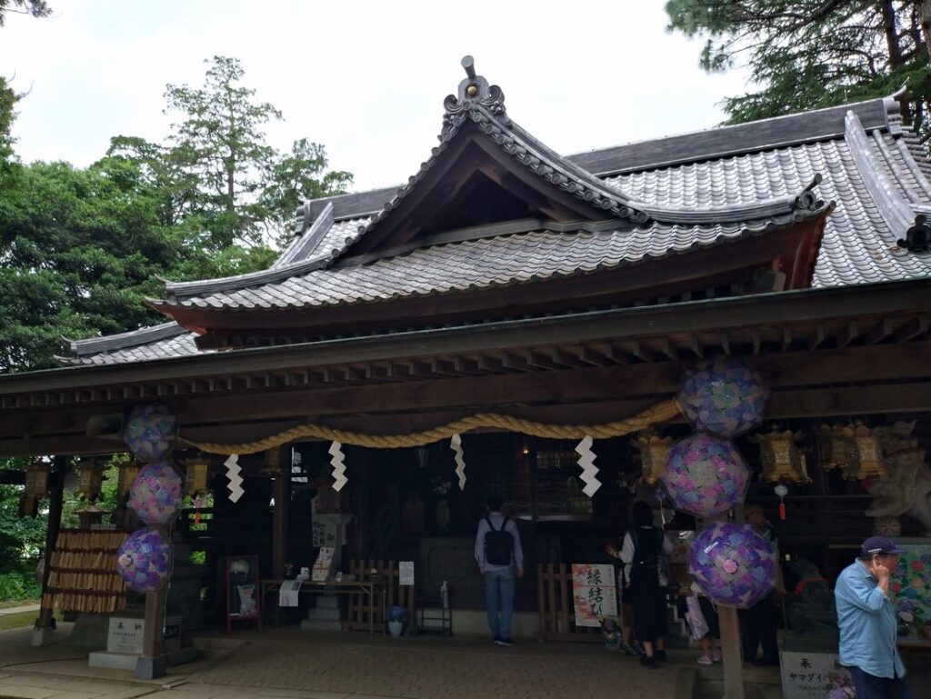 大宝八幡宮の拝殿＝下妻市大宝