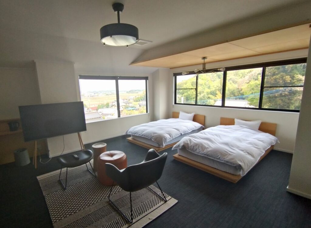 部屋の一例。眺めが抜群です