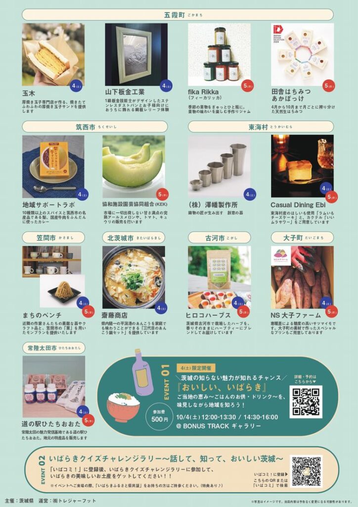 「Local Good Ibaraki」のチラシ（茨城県計画推進課提供）