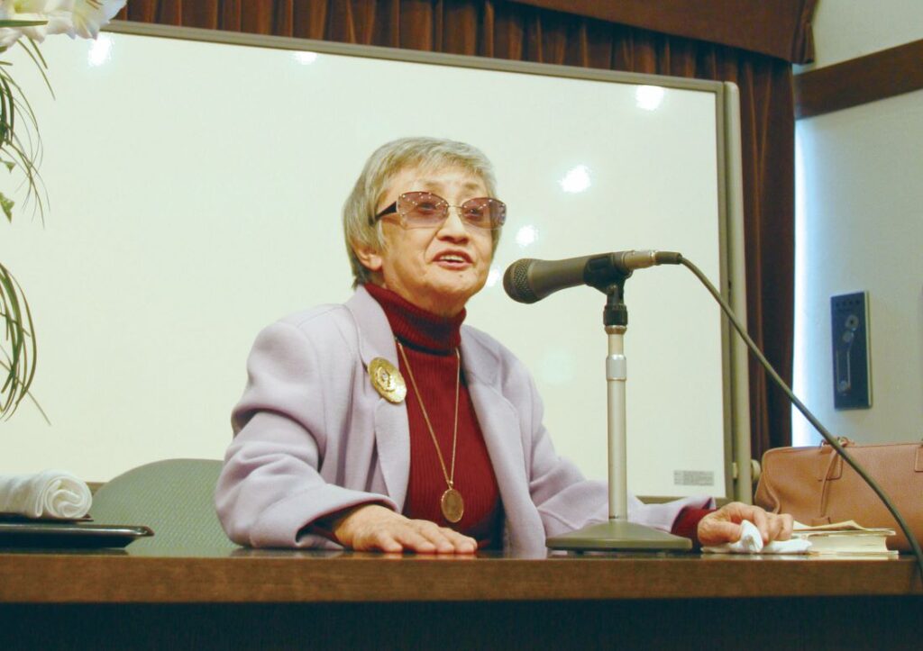 2009年10月に古河文学館で講演した永井路子さん＝同館提供