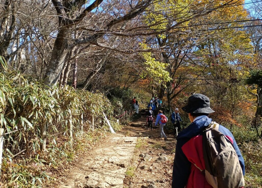 「山頂連絡路」から女体山に向かいます