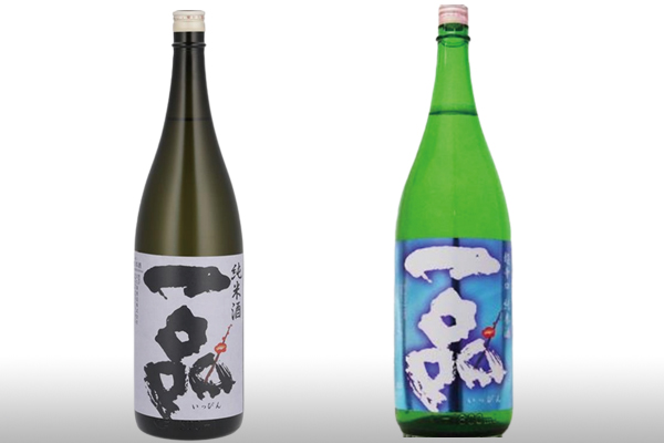 吉久保酒造の「一品」純米酒と超辛口純米(左から。関東鉄道提供)