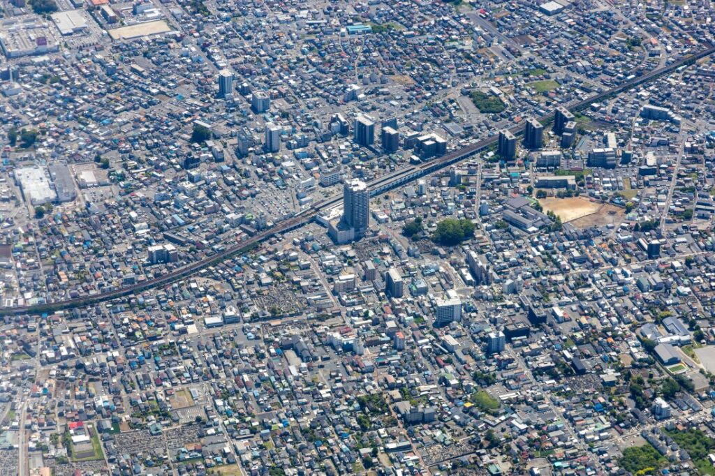 古河市の市街地（資料写真）