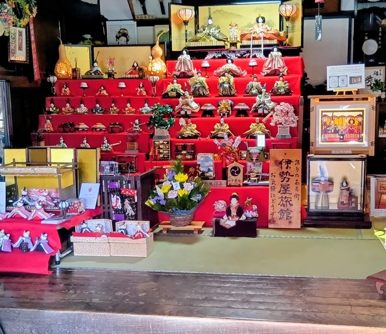 伊勢屋旅館のひな飾り（2026年2月1日撮影）