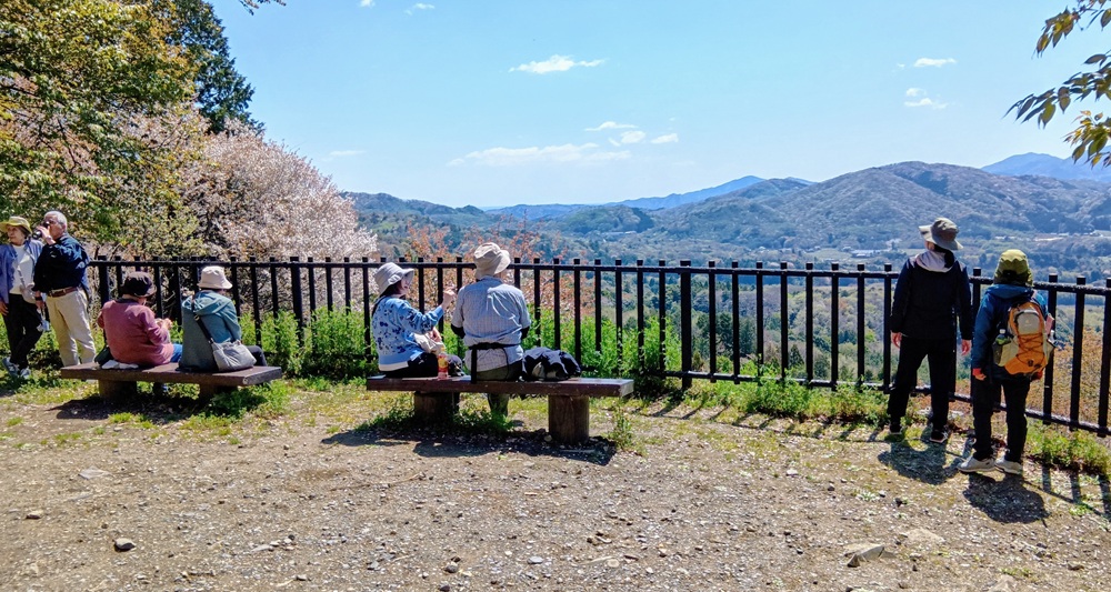 標高230メートルにある高峯第１展望台　（4月８日撮影）