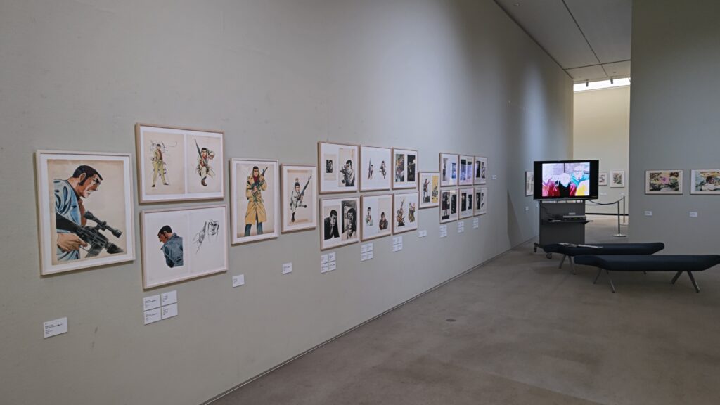 ずらりと並んだ、迫力の原画（筑西市丙のしもだて美術館）