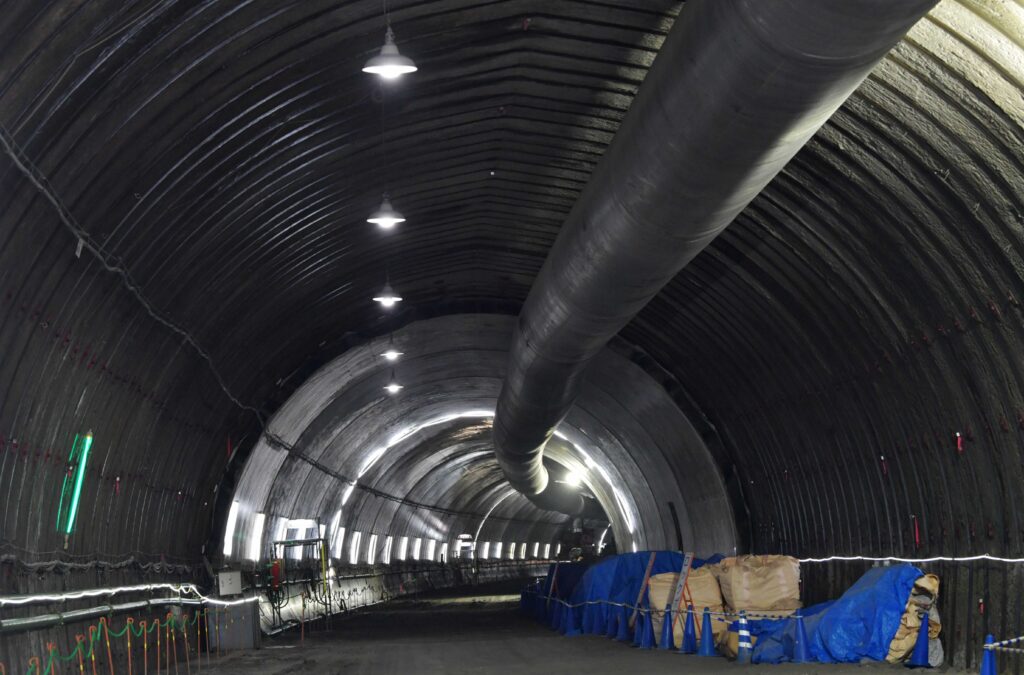 工事中の上曽トンネル＝２０２２年７月、桜川市真壁町山尾（資料写真）