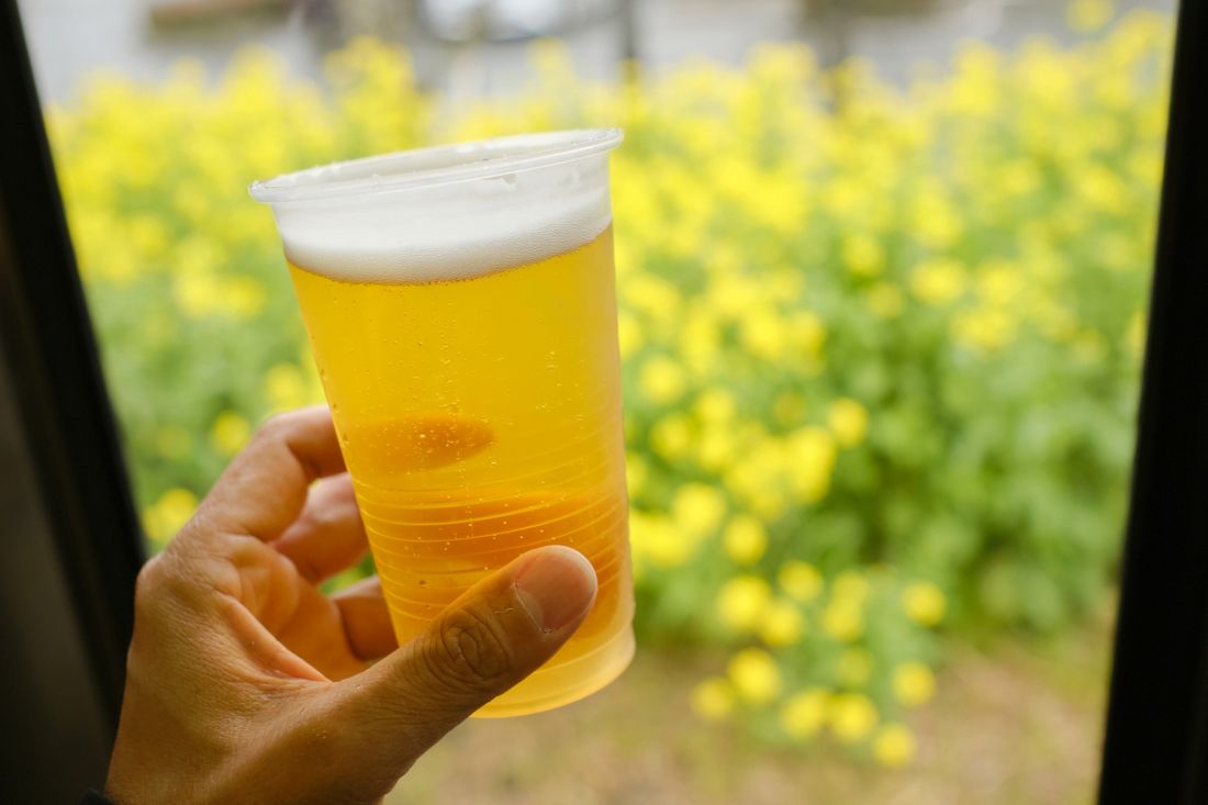 古河文学館2階 スカイデッキでおいしいビールを！（イメージ写真）