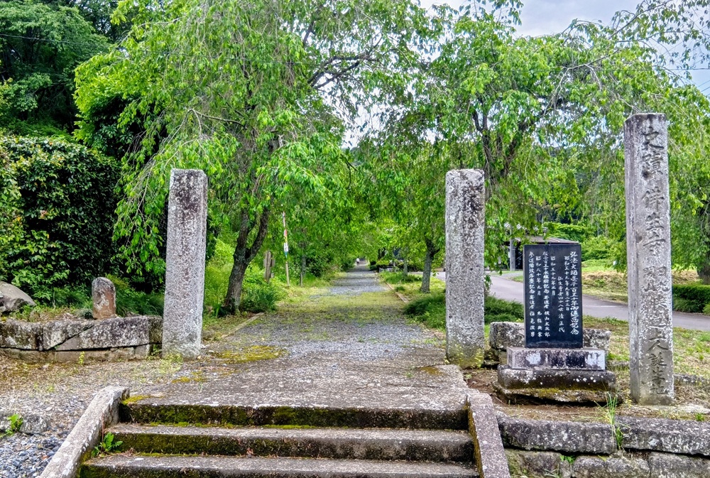 仏生寺参道の桜並木＝栃木県真岡市南高岡