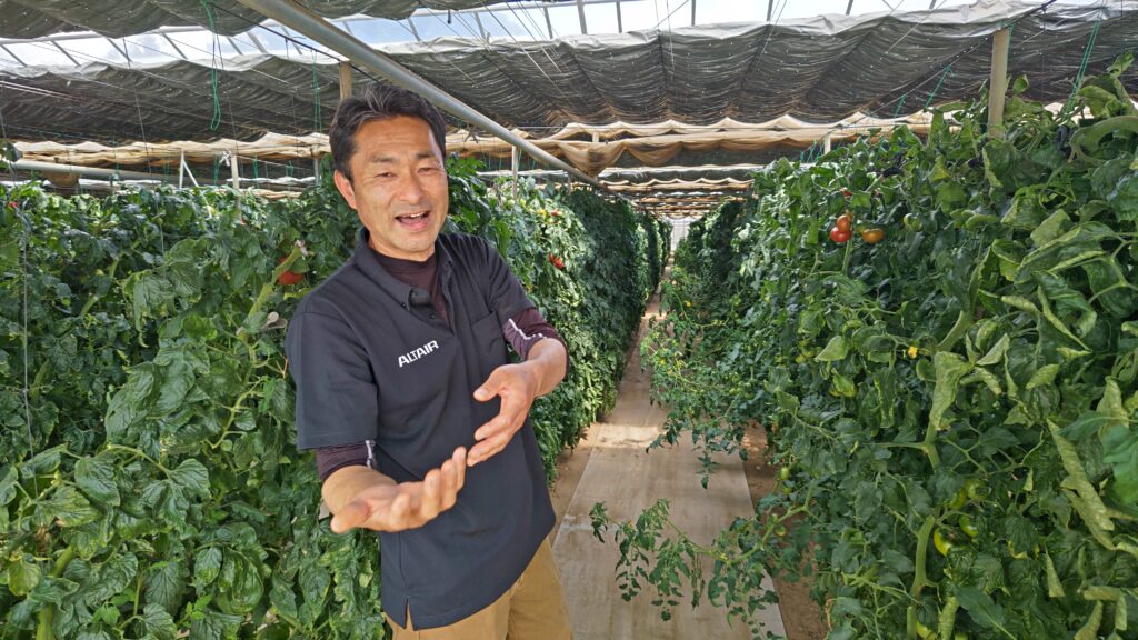 「自然の土での栽培が一番良い」と語る岩﨑勤さん(結城市田間)