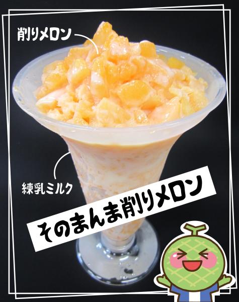 そのまんま削りメロン（600円、税込）（道の駅ごか提供）