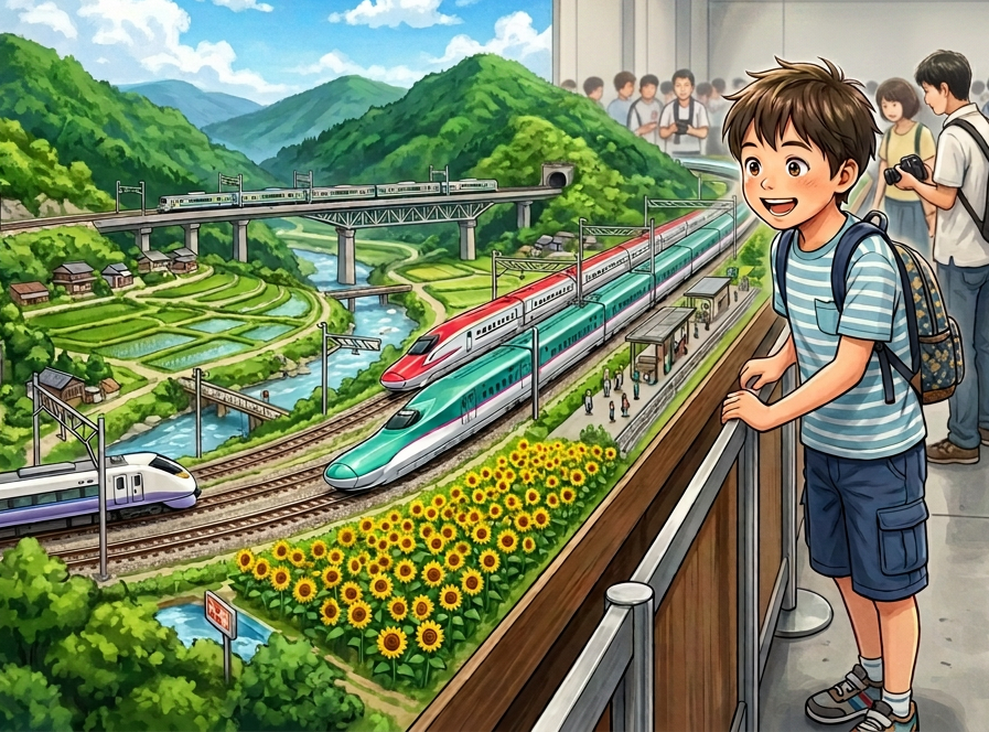 第2回しもつま鉄道ミュージアムが開催されます（イメージ　このイラストは生成AIで作成しました）