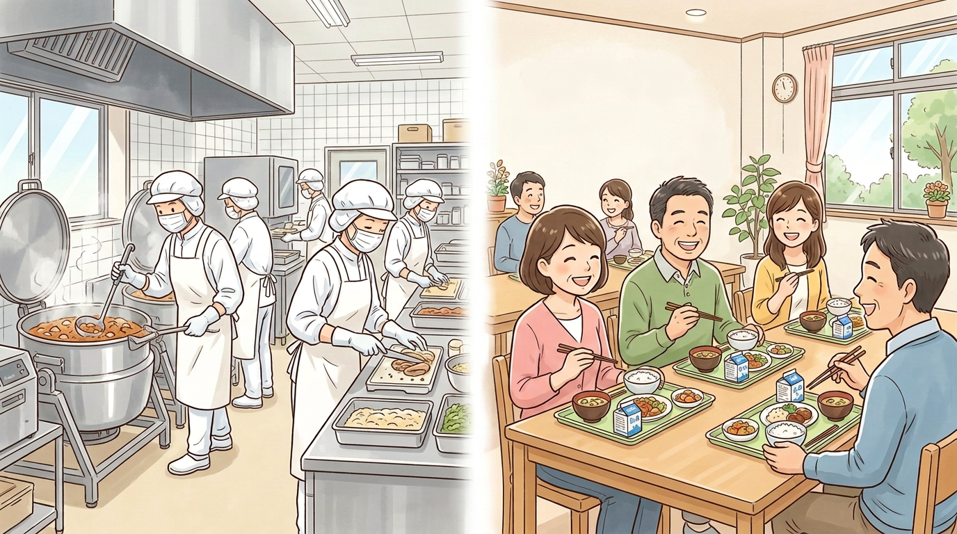 調理の裏側を見学しませんか（この画像は生成AIで作成しました）