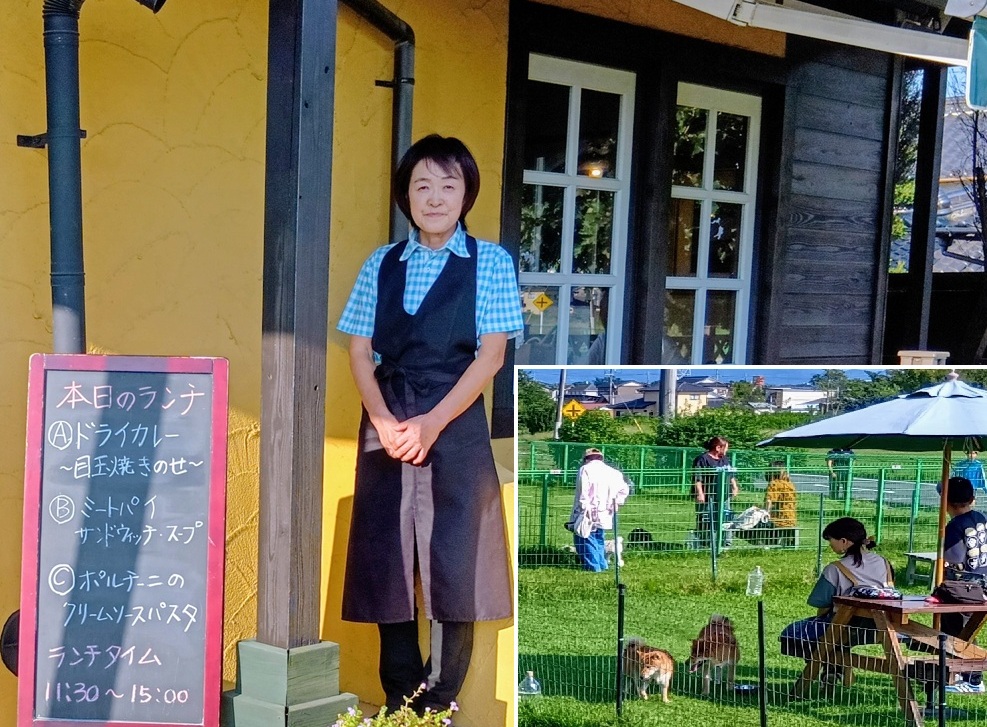 カフェ「SORA」とオーナーの島田祐子さん